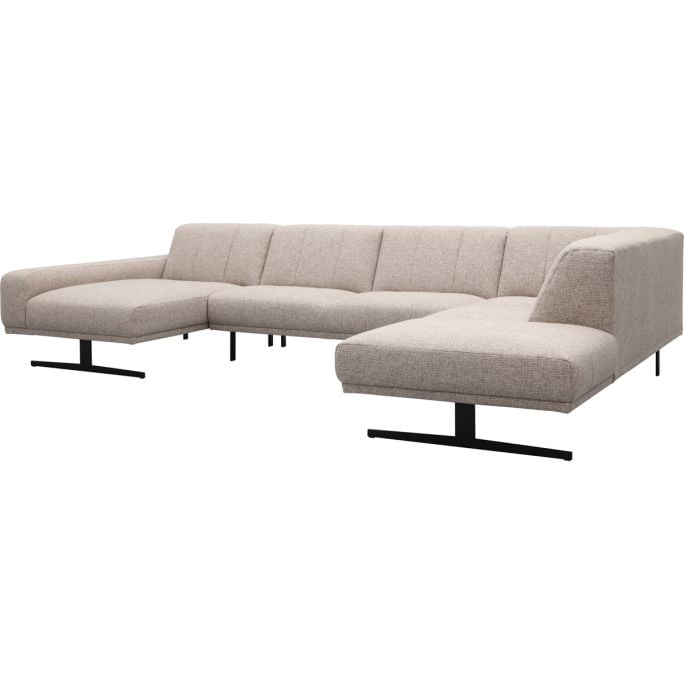 Bank Olivia Longchair links + 2,5-zits + hoekziteiland groot rechts