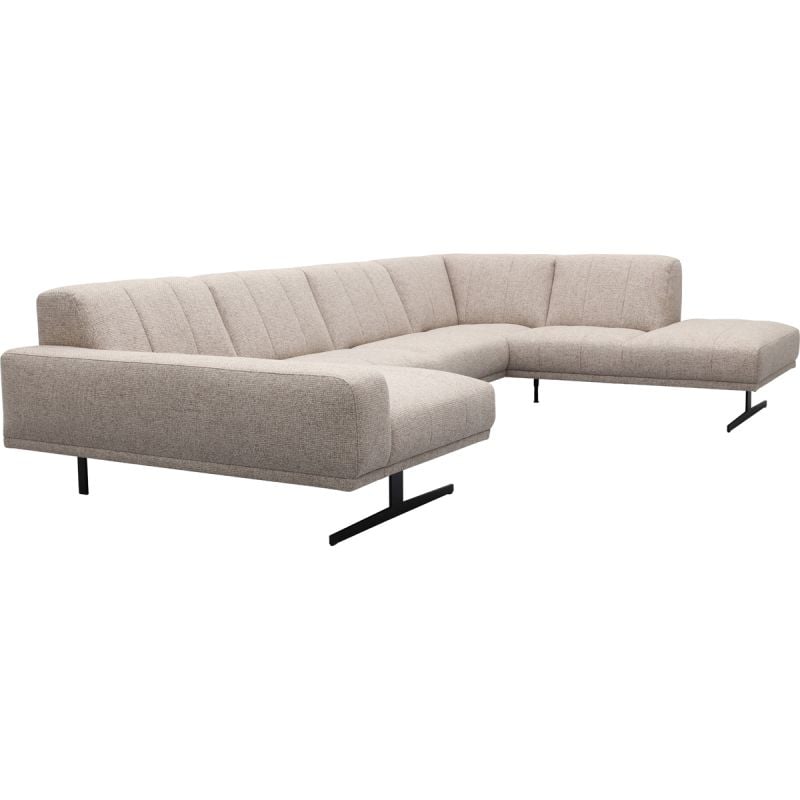 Bank Olivia Longchair links + 2,5-zits + hoekziteiland groot rechts