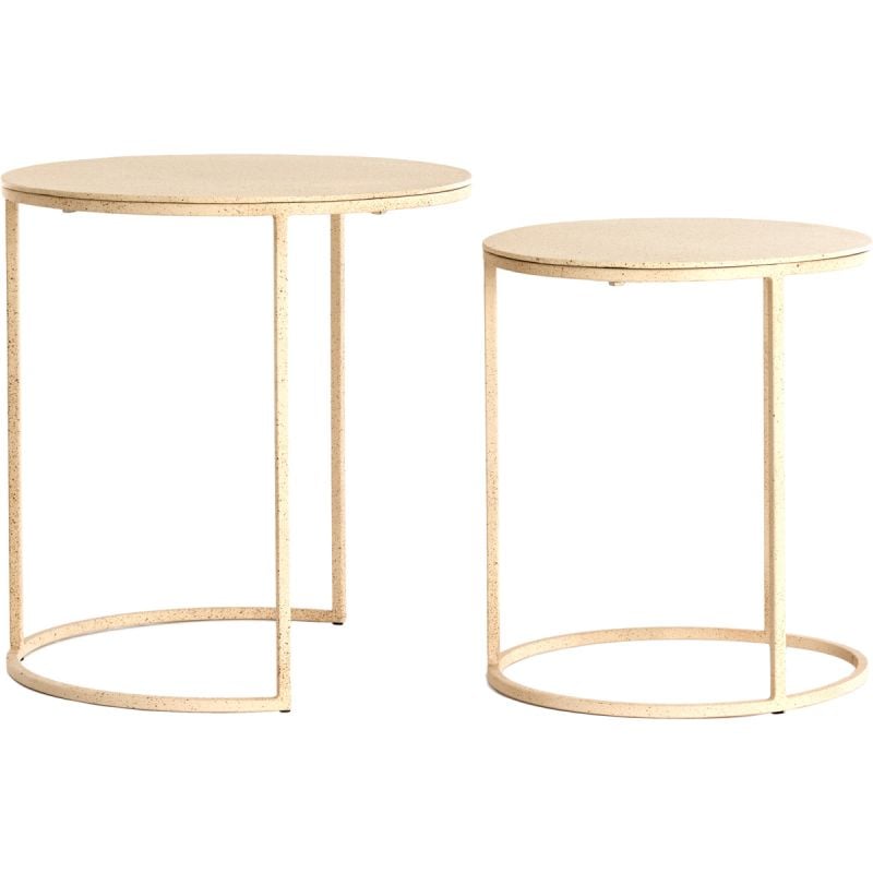 Bijzettafel Sadar Set van 2 Zand 50X40+52X46 CM