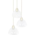 Hanglamp BISHO 3L D30x14 cm glas helder - crème