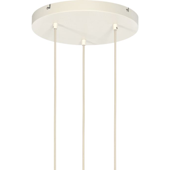 Hanglamp BISHO 3L D30x14 cm glas helder - crème