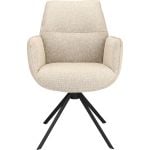 Eetkamerstoel Odin met arm in stof Lodge Beige