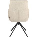 Eetkamerstoel Odin met arm in stof Lodge Beige