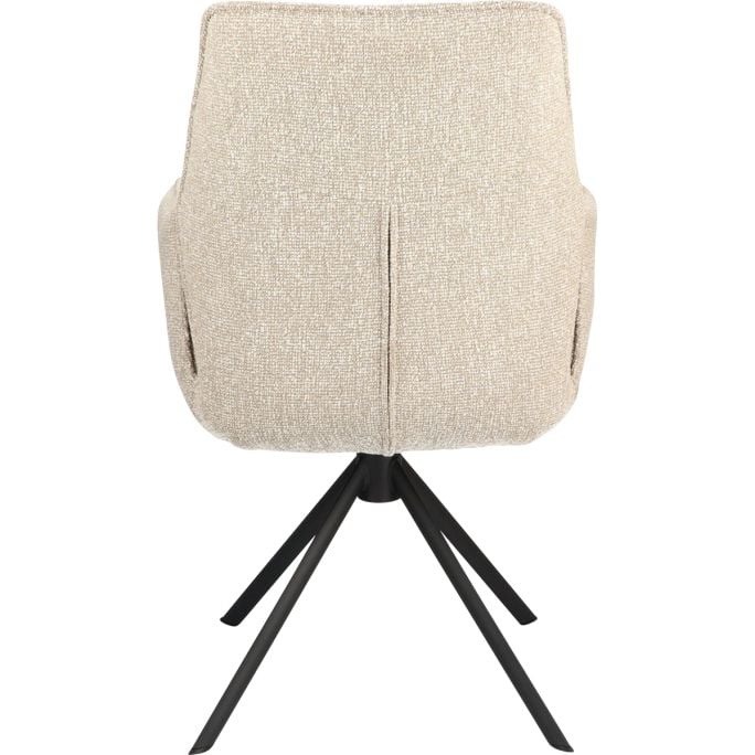 Eetkamerstoel Odin met arm in stof Lodge Beige