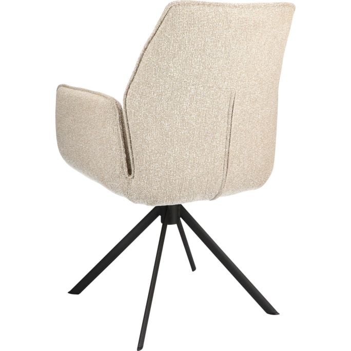 Eetkamerstoel Odin met arm in stof Lodge Beige