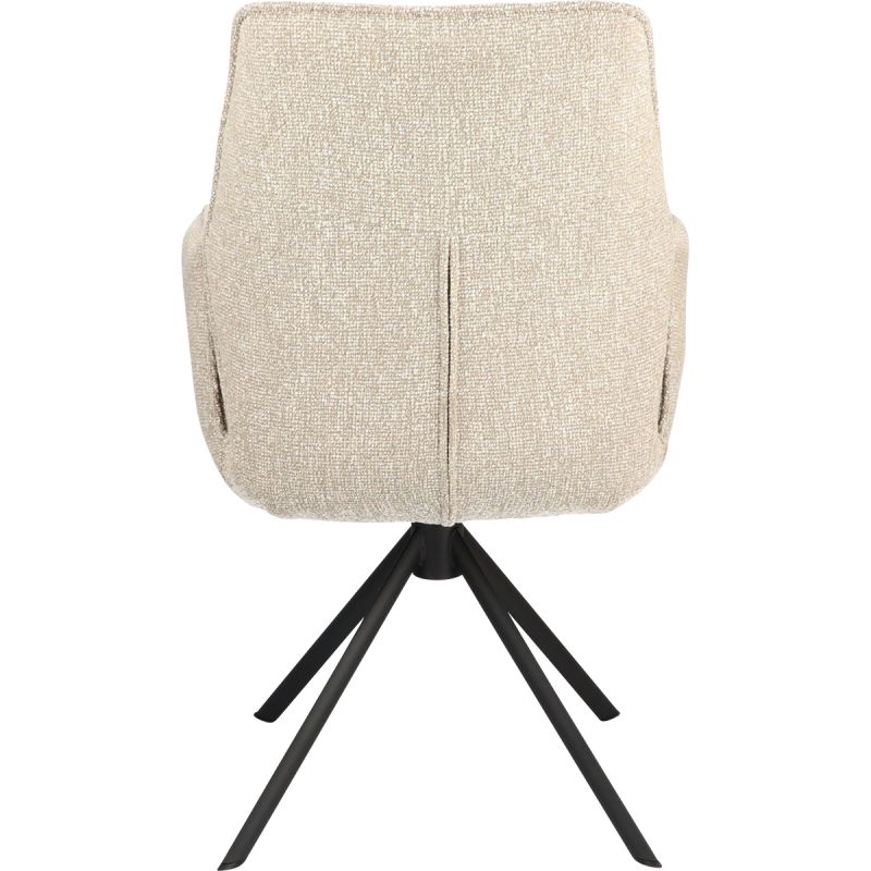 Eetkamerstoel Odin met arm in stof Lodge Beige