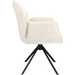 Eetkamerstoel Odin met arm Linnen