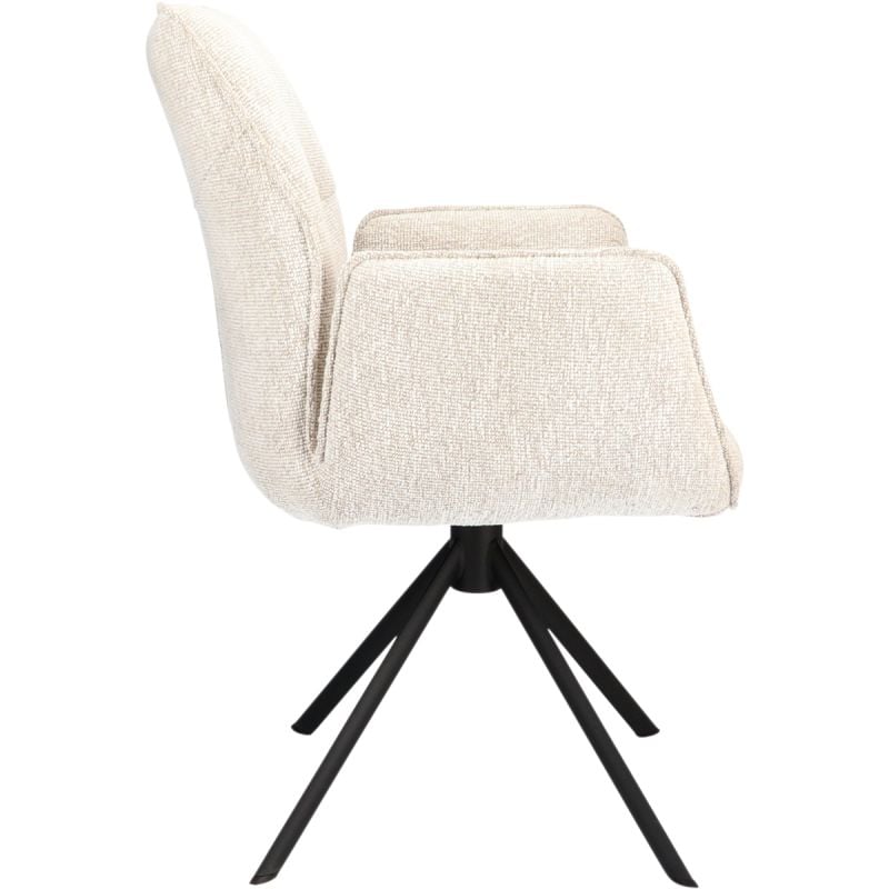 Eetkamerstoel Odin met arm Linnen