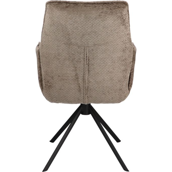 Eetkamerstoel Odin met arm in stof Movie Taupe