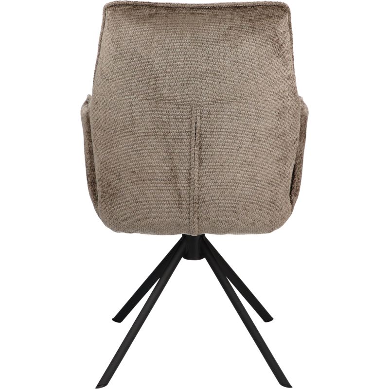 Eetkamerstoel Odin met arm in stof Movie Taupe
