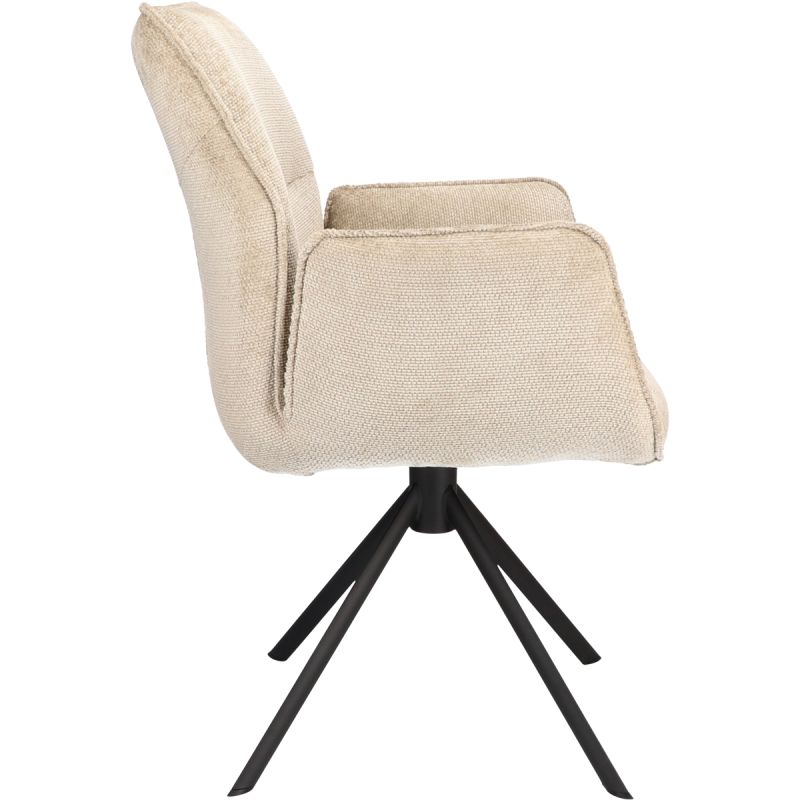 Eetkamerstoel Odin met arm in stof Movie Desert