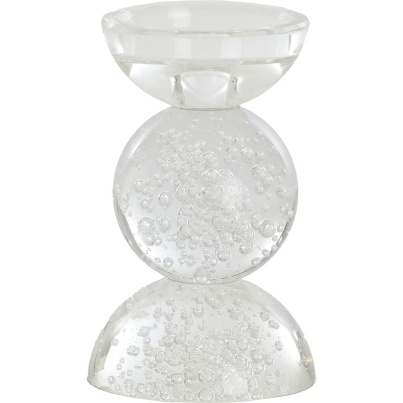 Kandelaar Itinga Glas Bubbel Clear 15,5 Cm