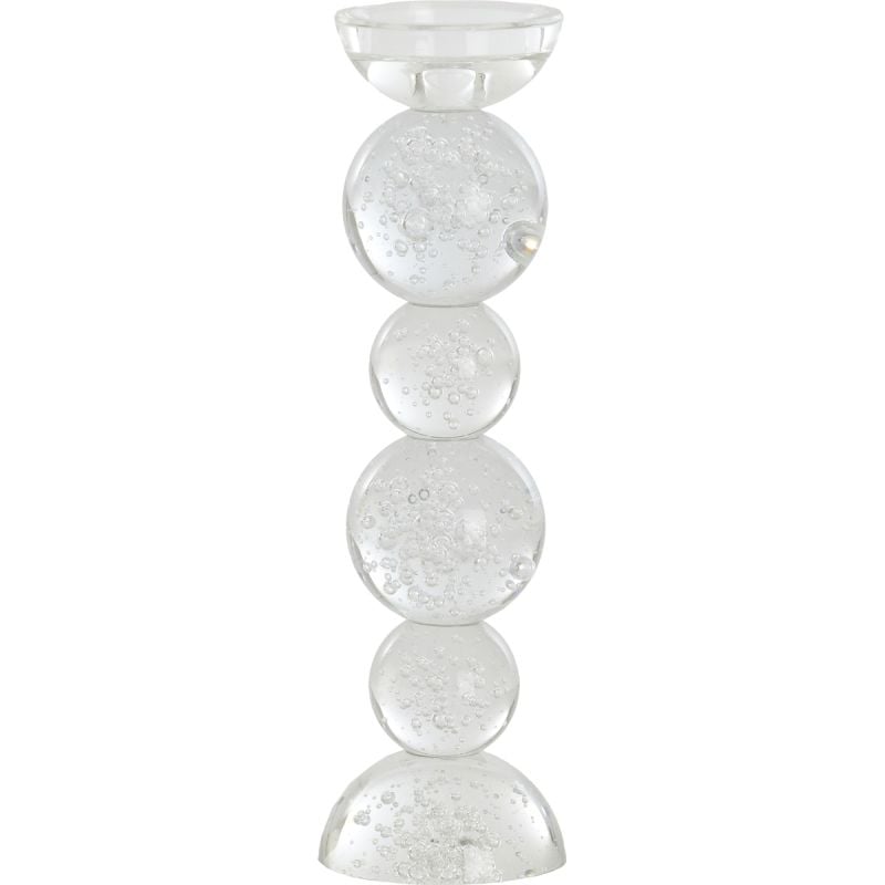 Kandelaar Itinga Glas Bubbel Clear 34 Cm