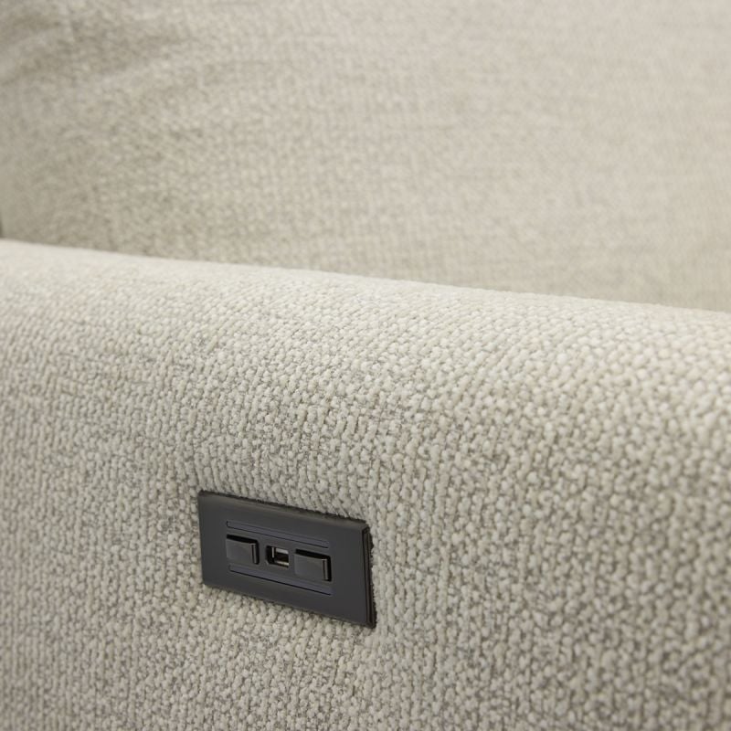 Bank Maily 2,5-zits arm links met 1 elek. relax (ééndelig) + hoekziteiland rechts