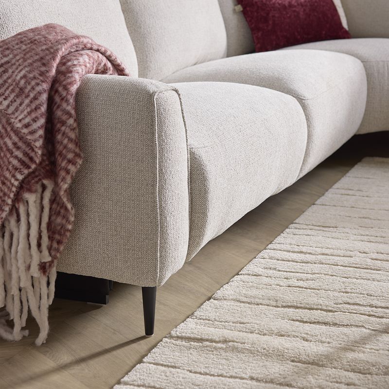 Bank Maily 2,5-zits arm links met 1 elek. relax (ééndelig) + hoekziteiland rechts