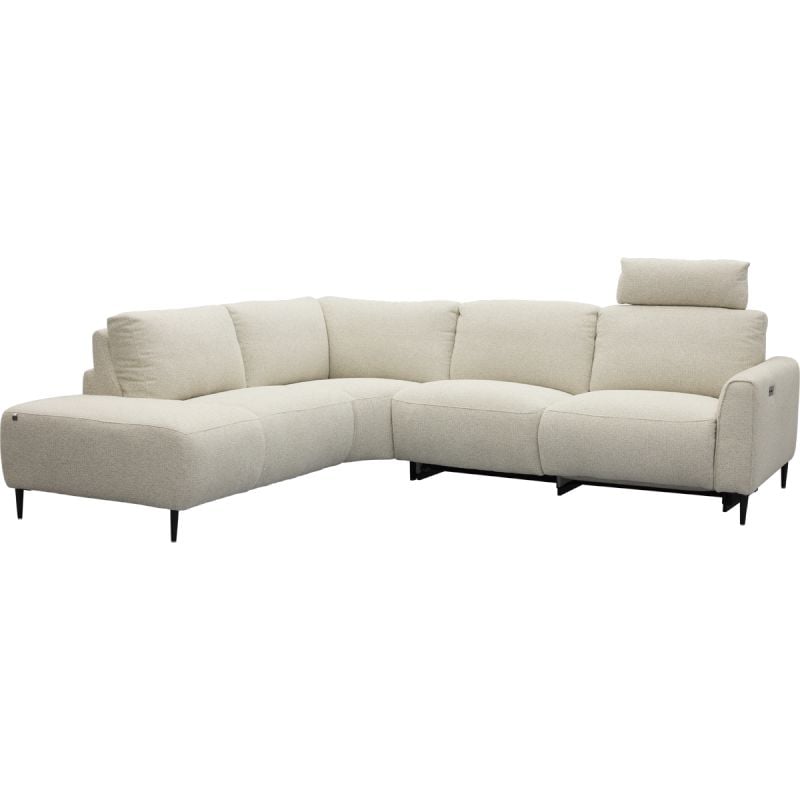 Bank Maily Hoekziteiland links + 2,5-zits arm rechts met 1 elek. relax (ééndelig)