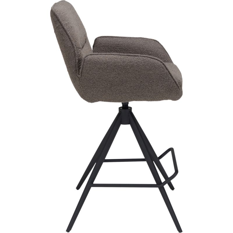 Barstoel Bowie met arm zithoogte 65cm Brown