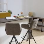 Barstoel Bowie met arm zithoogte 80cm Brown