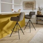 Barstoel Bowie met arm zithoogte 80cm Brown