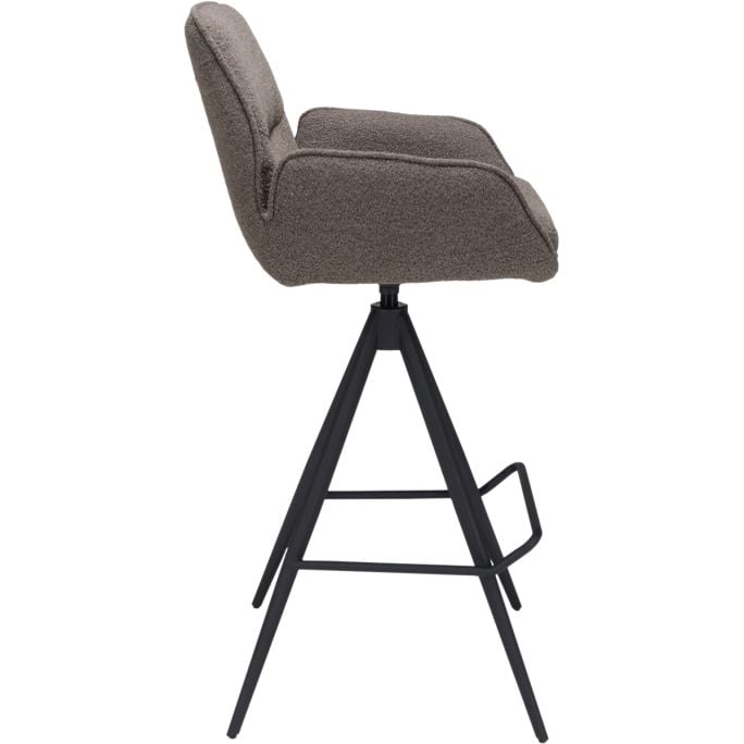 Barstoel Bowie met arm zithoogte 80cm Brown