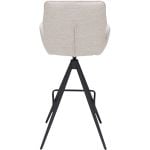 Barstoel Bowie met arm zithoogte 80cm Naturel