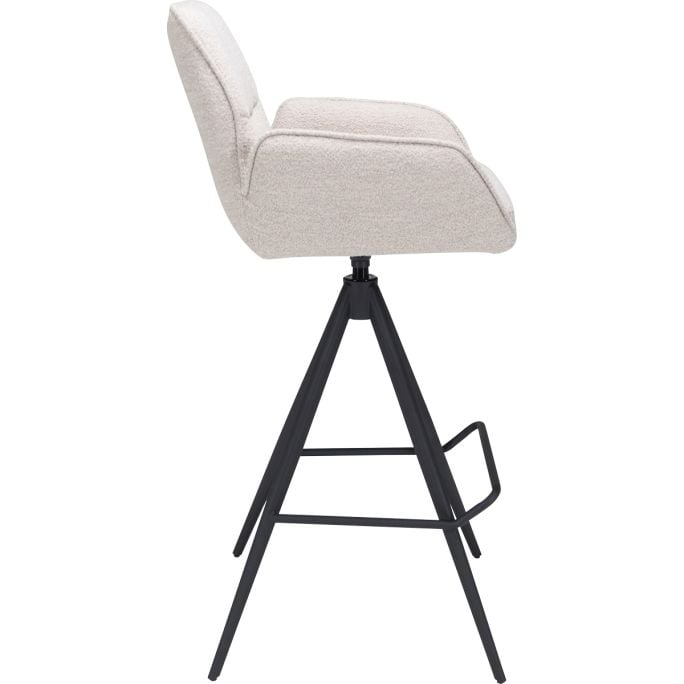 Barstoel Bowie met arm zithoogte 80cm Naturel