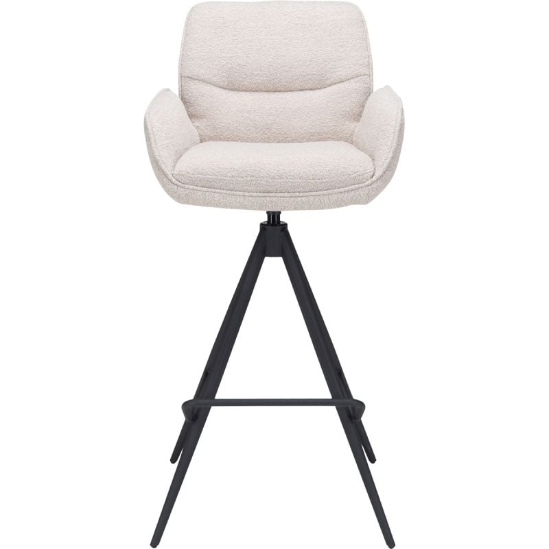 Barstoel Bowie met arm zithoogte 80cm Naturel