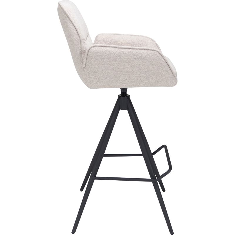 Barstoel Bowie met arm zithoogte 80cm Naturel