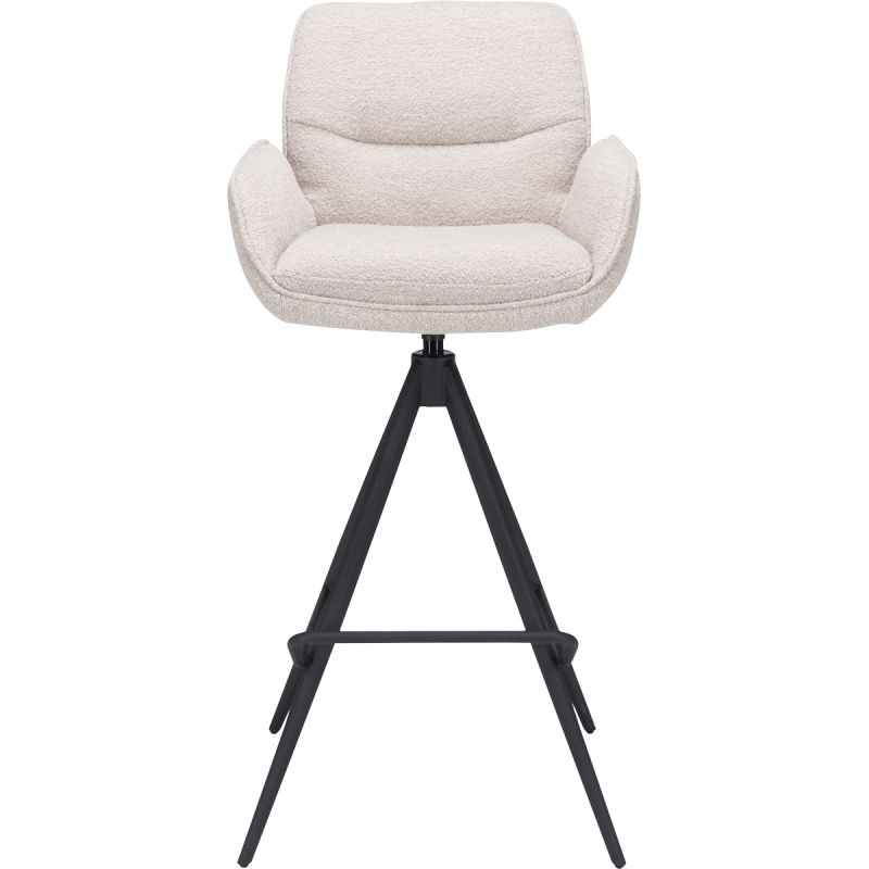 Barstoel Bowie met arm zithoogte 80cm Naturel