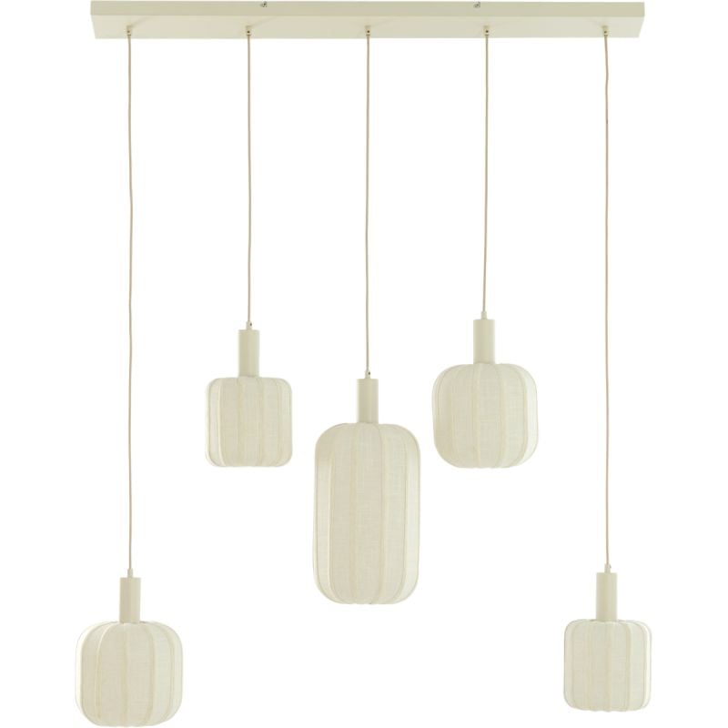 Hanglamp Tulsa 5-lichts Creme