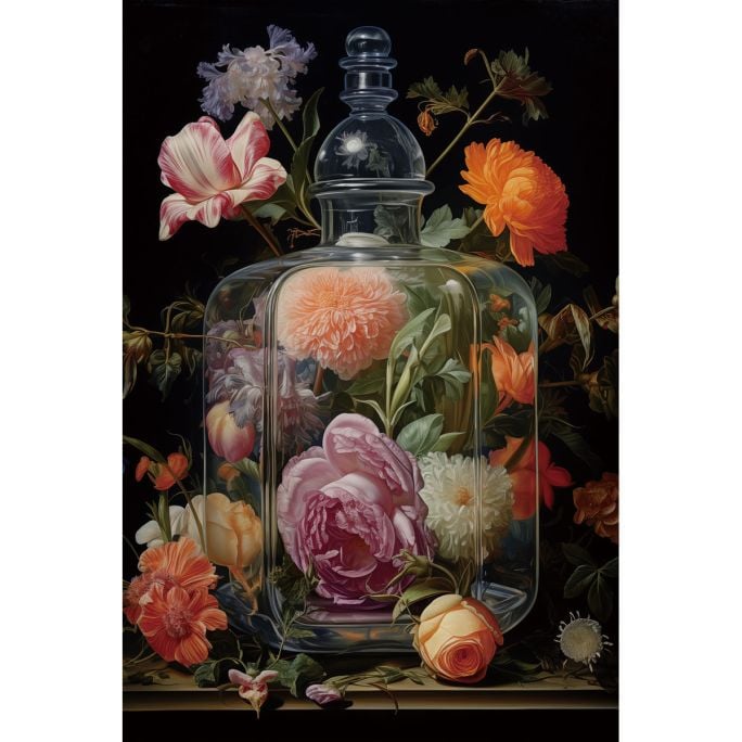 Glasschilderij Flower 80x120cm