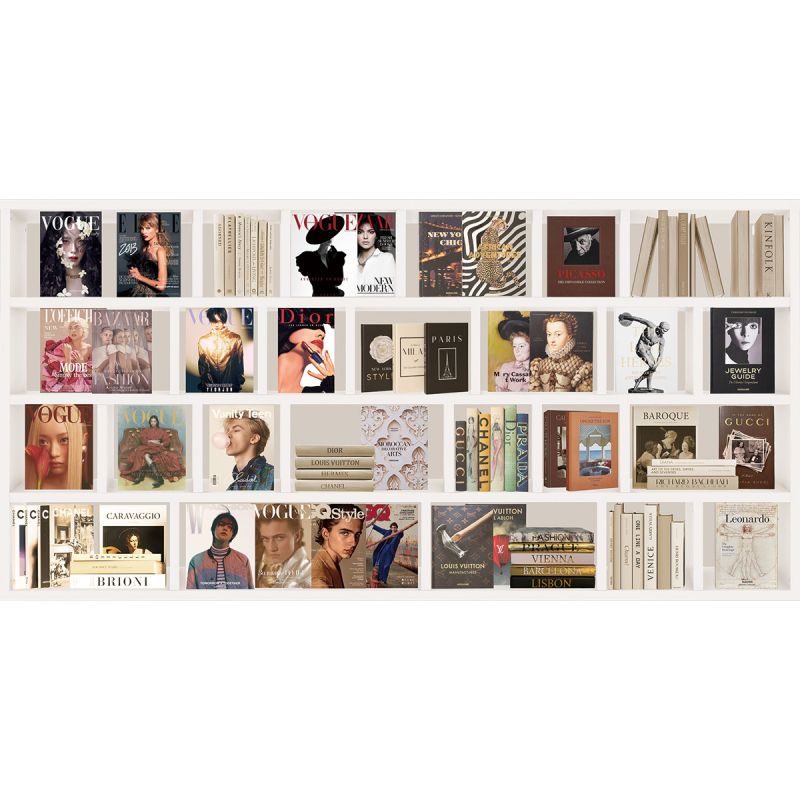 Glasschilderij Books met 3D reliëf mat 160x80cm