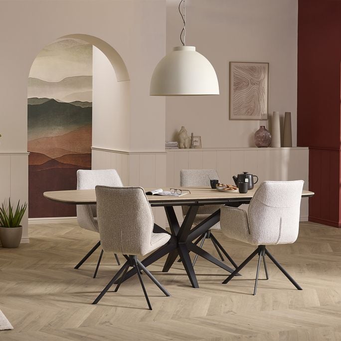 Eettafel Wies Deens ovaal uitschuifbaar