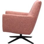 Draaifauteuil Roos zwarte kruispoot