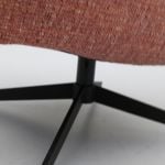 Draaifauteuil Roos zwarte kruispoot