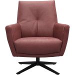 Draaifauteuil Roos zwarte kruispoot