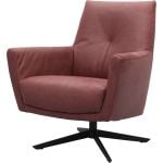 Draaifauteuil Roos zwarte kruispoot