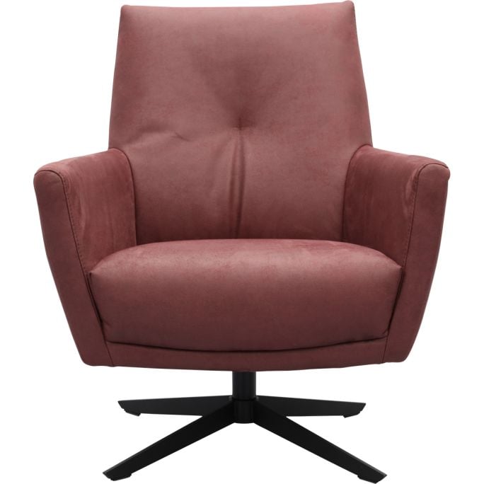 Draaifauteuil Roos zwarte kruispoot