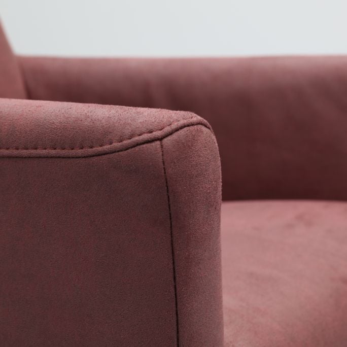 Draaifauteuil Roos zwarte kruispoot