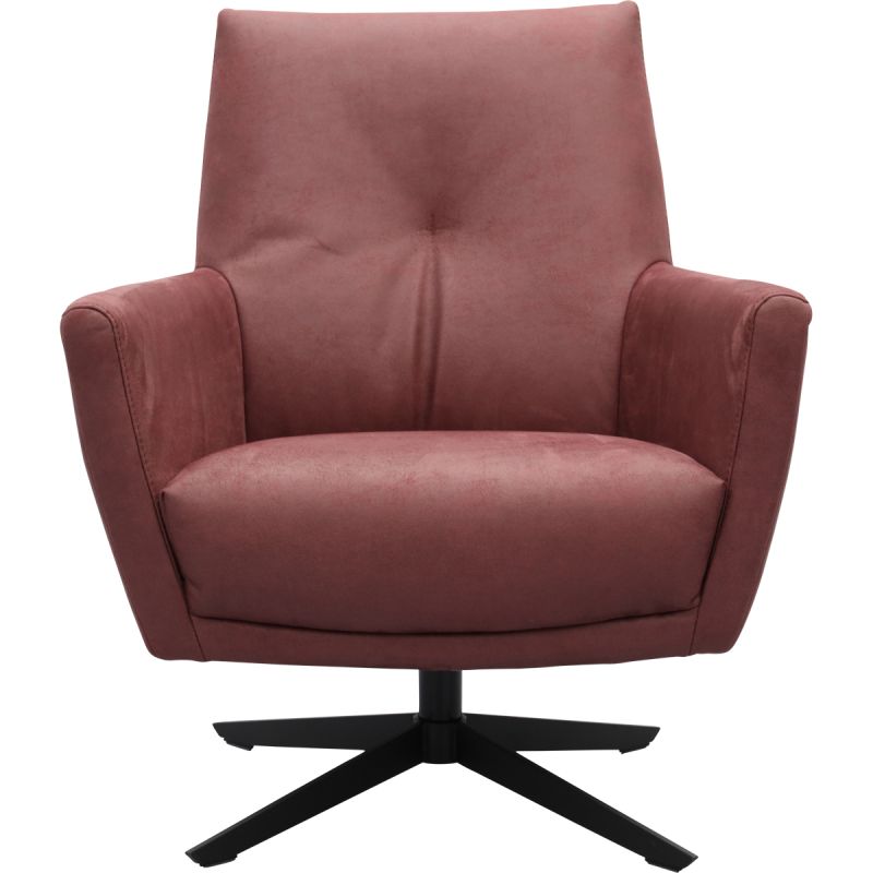 Draaifauteuil Roos zwarte kruispoot