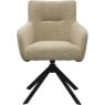 Eetkamerstoel Jule Genua Beige met zwart frame