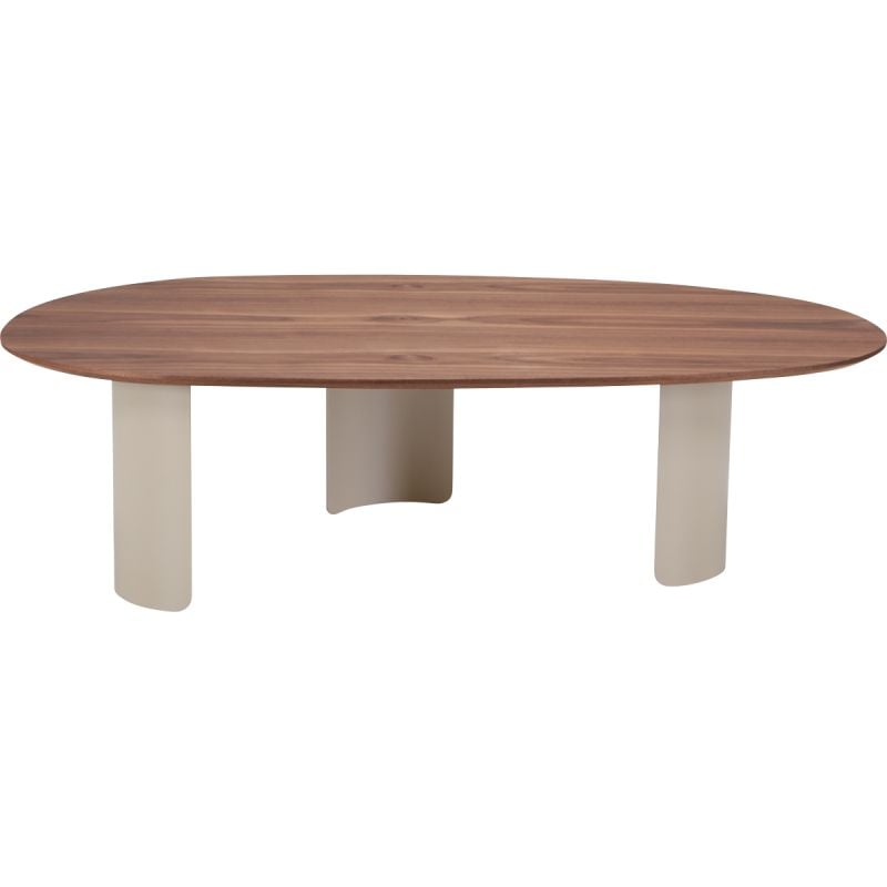 Salontafel Sakana groot Walnoot-Beige