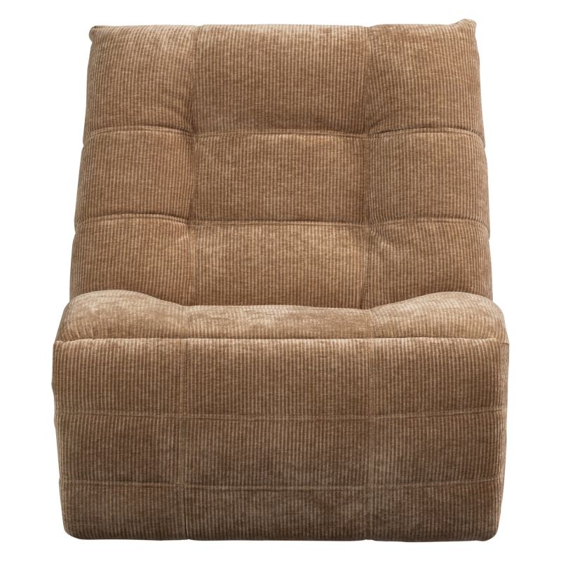 Relaxfauteuil Humla Lichtbruin ribstof