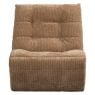 Relaxfauteuil Humla Lichtbruin ribstof