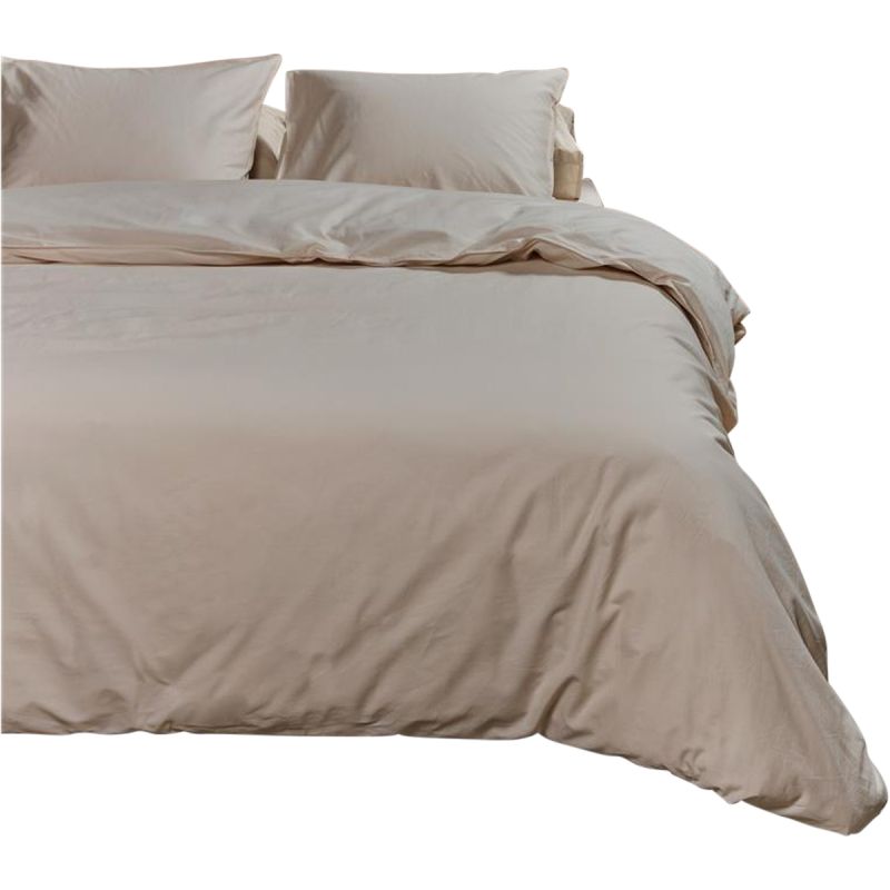Dekbedovertrek Cotton Uni Taupe 240x200/220