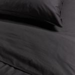 Dekbedovertrek Cotton Uni Antracite 140x200/220