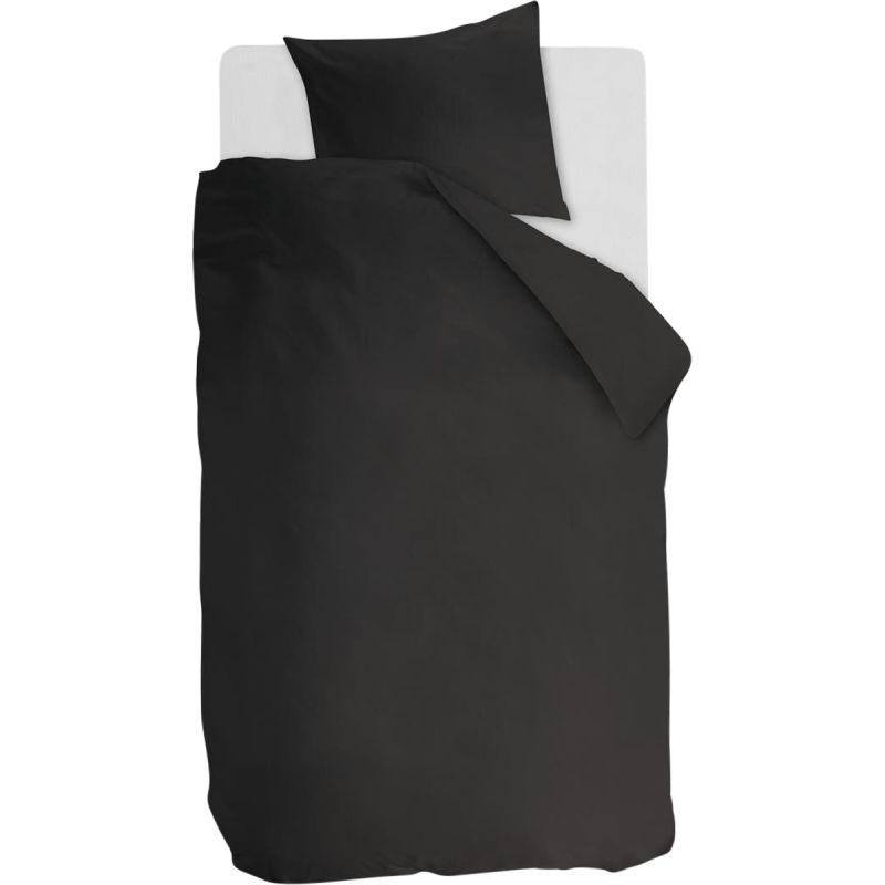 Dekbedovertrek Cotton Uni Antracite 140x200/220