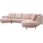 Bank Soof hoekziteiland rond links + 2,5 zits zonder arm + longchair rond arm rechts