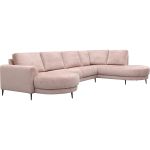 Bank Soof hoekziteiland rond links + 2,5 zits zonder arm + longchair rond arm rechts