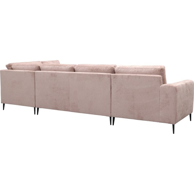 Bank Soof hoekziteiland rond links + 2,5-zits zonder arm + longchair rond arm rechts